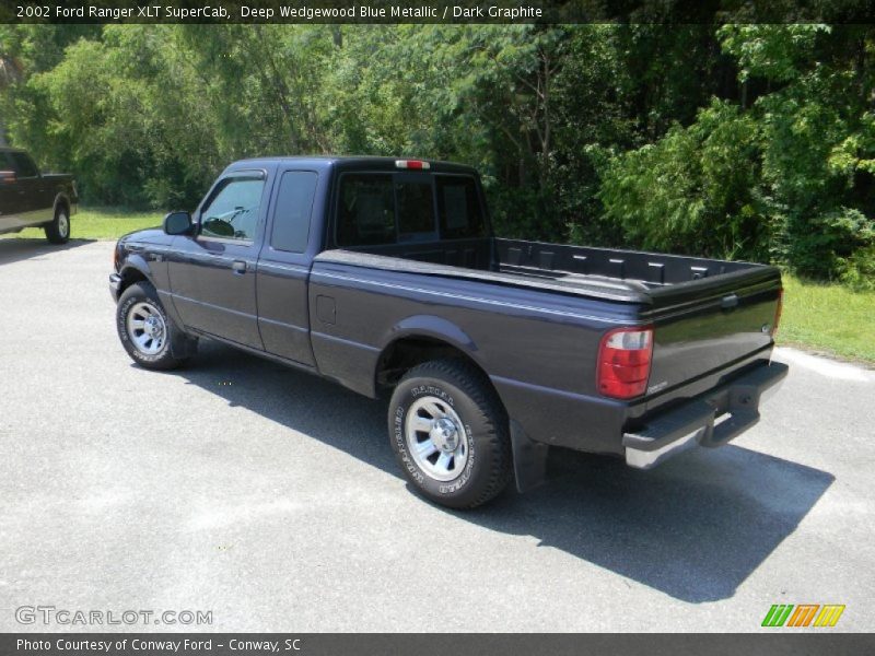 Deep Wedgewood Blue Metallic / Dark Graphite 2002 Ford Ranger XLT SuperCab