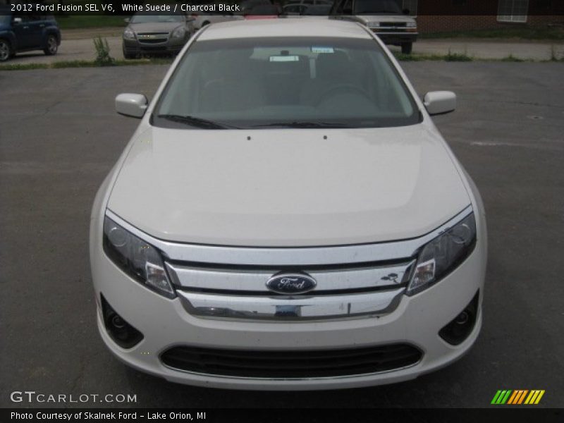 White Suede / Charcoal Black 2012 Ford Fusion SEL V6