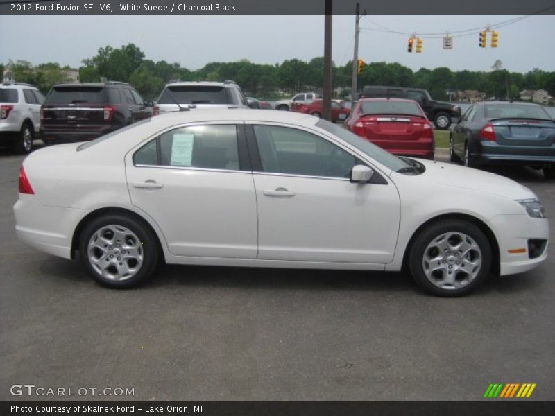 White Suede / Charcoal Black 2012 Ford Fusion SEL V6