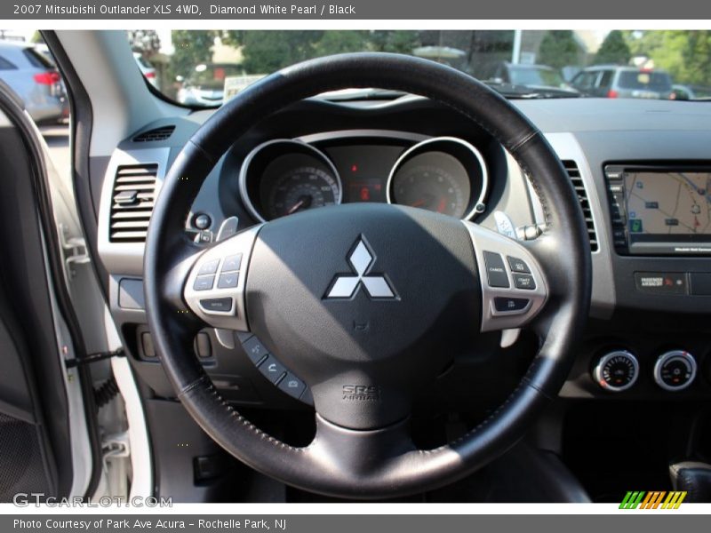 Diamond White Pearl / Black 2007 Mitsubishi Outlander XLS 4WD