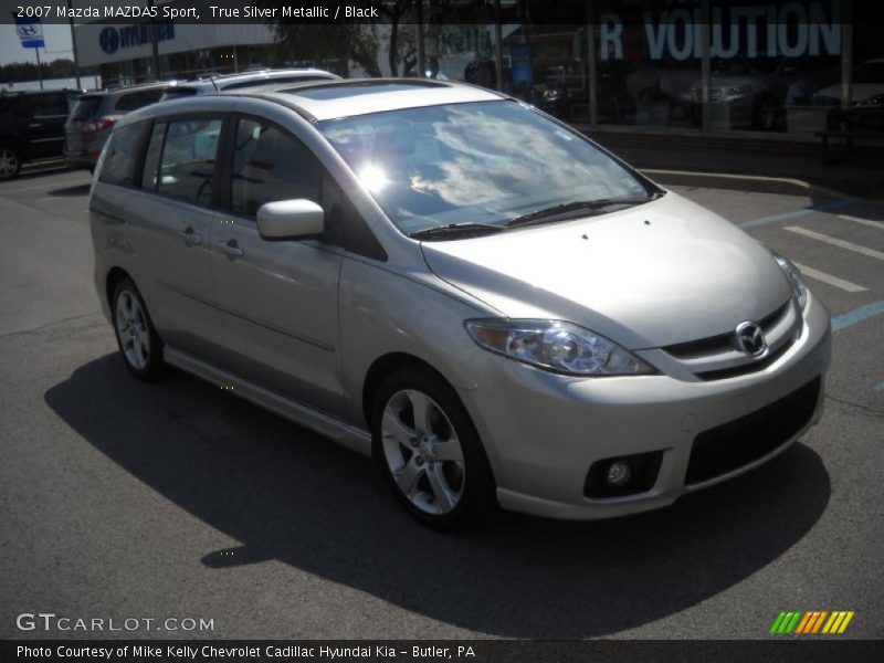 True Silver Metallic / Black 2007 Mazda MAZDA5 Sport