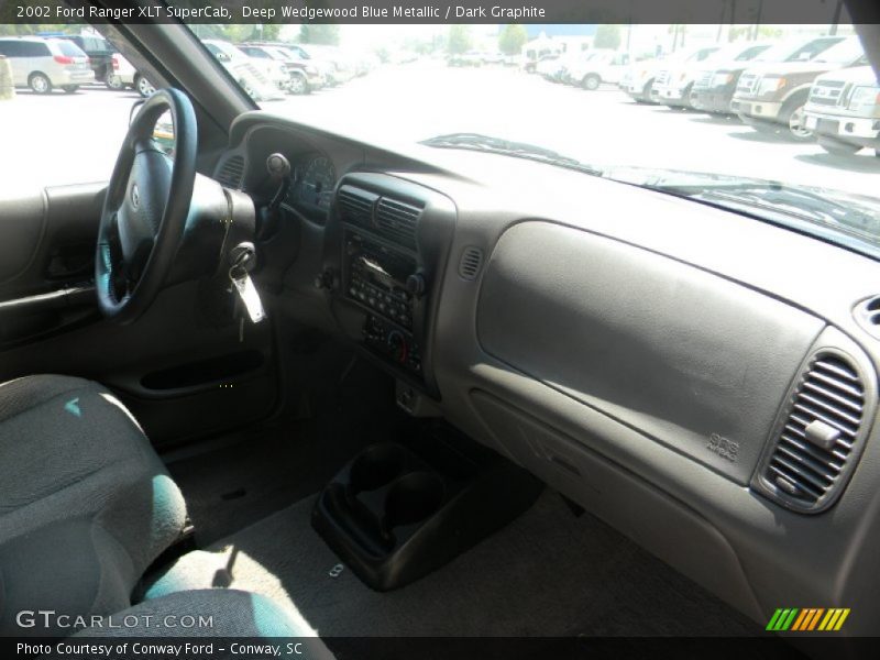 Deep Wedgewood Blue Metallic / Dark Graphite 2002 Ford Ranger XLT SuperCab