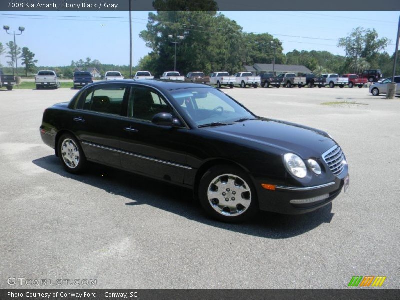 Ebony Black / Gray 2008 Kia Amanti