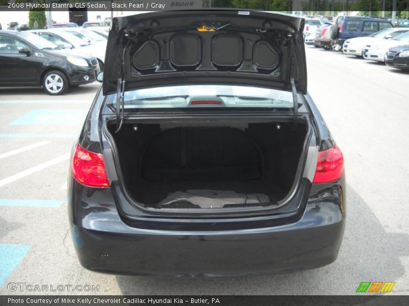 Black Pearl / Gray 2008 Hyundai Elantra GLS Sedan