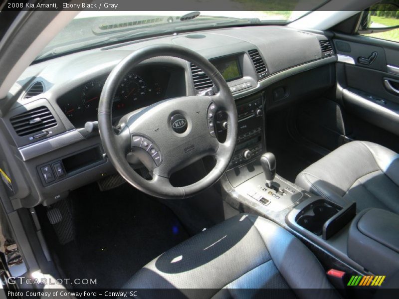 Ebony Black / Gray 2008 Kia Amanti