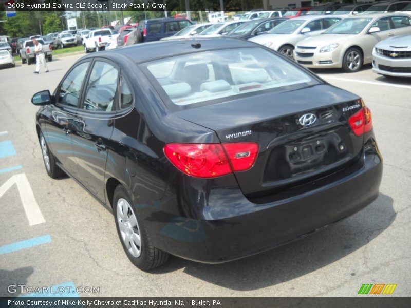 Black Pearl / Gray 2008 Hyundai Elantra GLS Sedan