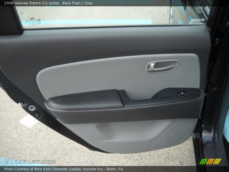 Black Pearl / Gray 2008 Hyundai Elantra GLS Sedan