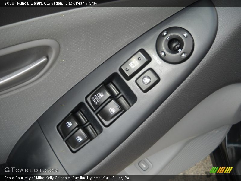 Black Pearl / Gray 2008 Hyundai Elantra GLS Sedan
