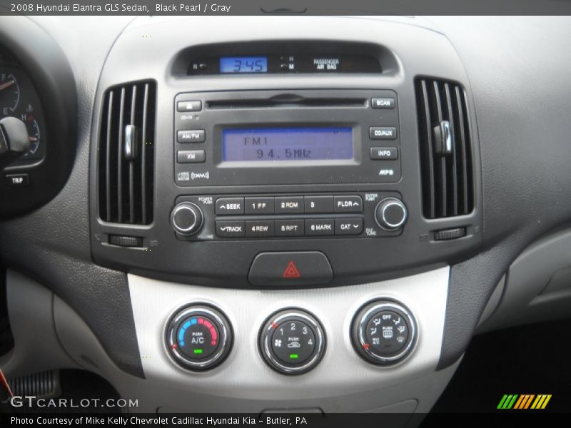 Black Pearl / Gray 2008 Hyundai Elantra GLS Sedan