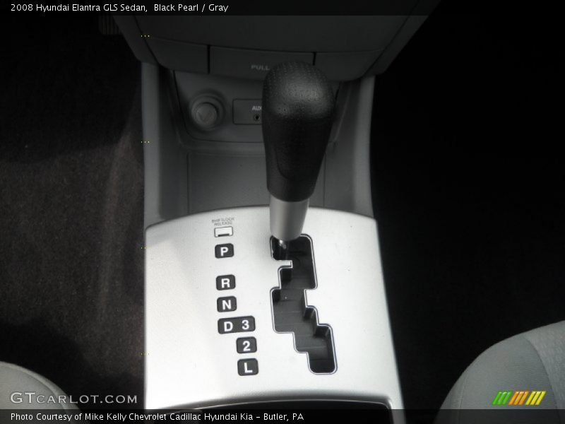 Black Pearl / Gray 2008 Hyundai Elantra GLS Sedan