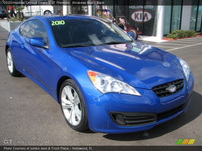 Mirabeau Blue / Black 2010 Hyundai Genesis Coupe 2.0T Premium
