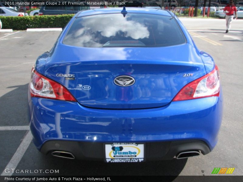 Mirabeau Blue / Black 2010 Hyundai Genesis Coupe 2.0T Premium