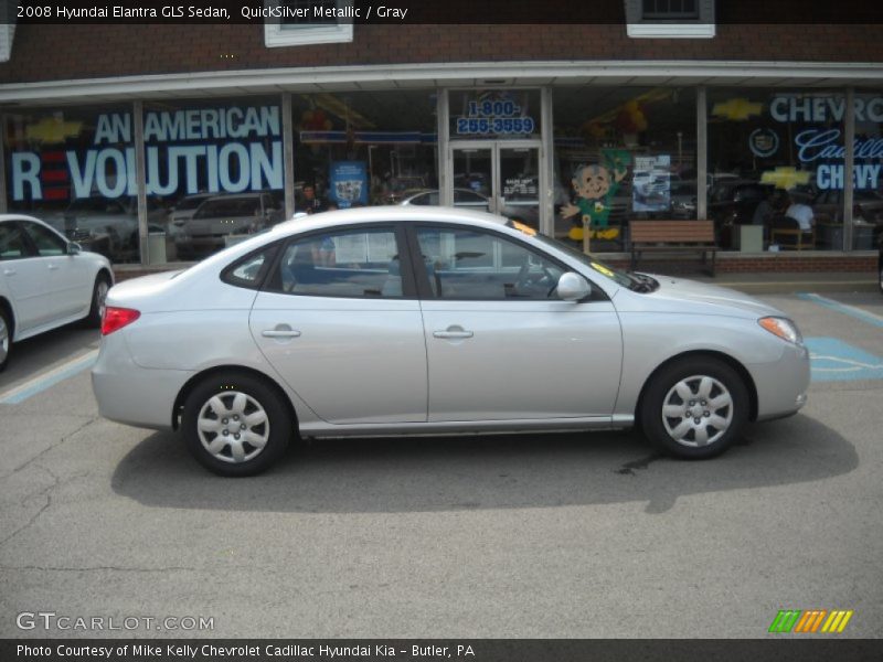 QuickSilver Metallic / Gray 2008 Hyundai Elantra GLS Sedan