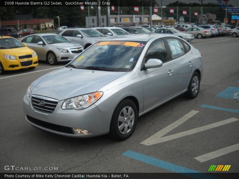 QuickSilver Metallic / Gray 2008 Hyundai Elantra GLS Sedan