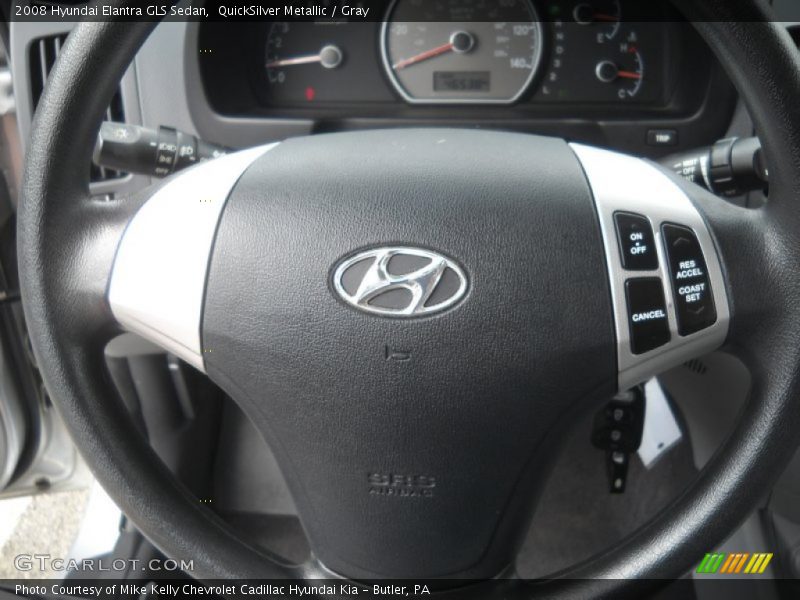 QuickSilver Metallic / Gray 2008 Hyundai Elantra GLS Sedan