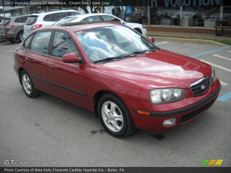 Chianti Red / Dark Gray 2002 Hyundai Elantra GT Hatchback