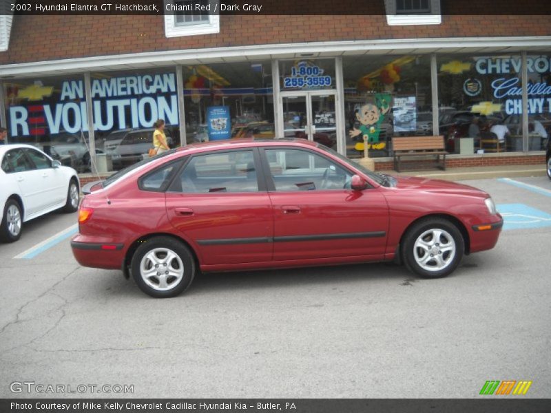 Chianti Red / Dark Gray 2002 Hyundai Elantra GT Hatchback