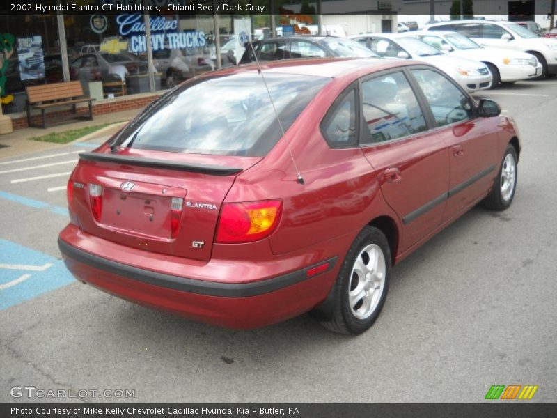 Chianti Red / Dark Gray 2002 Hyundai Elantra GT Hatchback