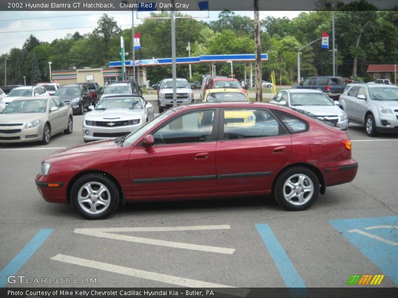 Chianti Red / Dark Gray 2002 Hyundai Elantra GT Hatchback