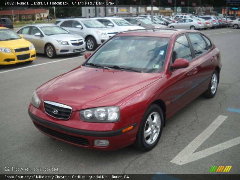 Chianti Red / Dark Gray 2002 Hyundai Elantra GT Hatchback