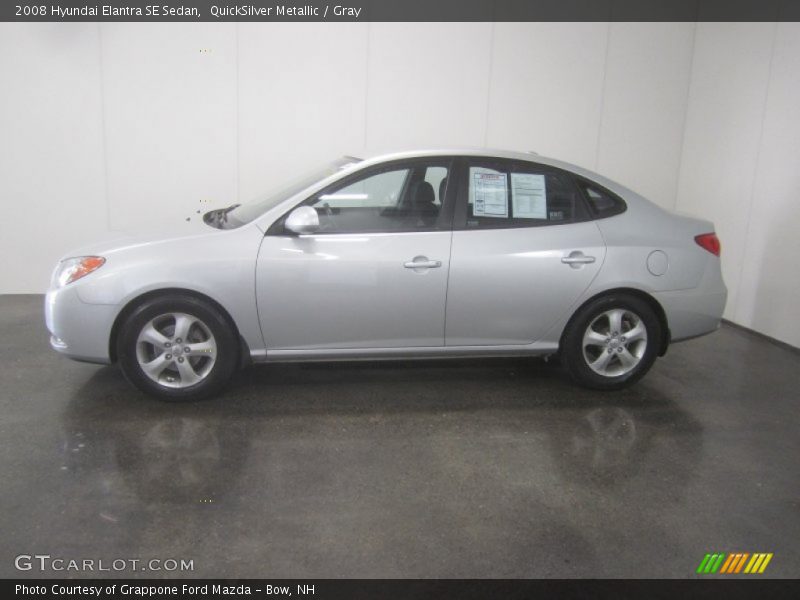 QuickSilver Metallic / Gray 2008 Hyundai Elantra SE Sedan