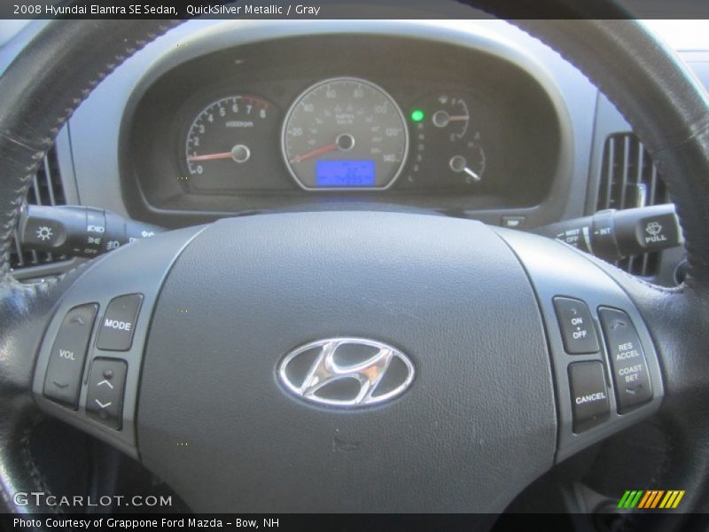 QuickSilver Metallic / Gray 2008 Hyundai Elantra SE Sedan