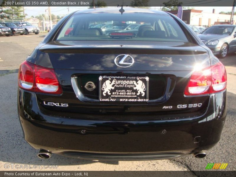 Obsidian Black / Black 2007 Lexus GS 350 AWD
