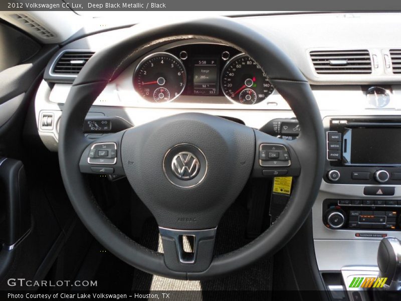 Deep Black Metallic / Black 2012 Volkswagen CC Lux