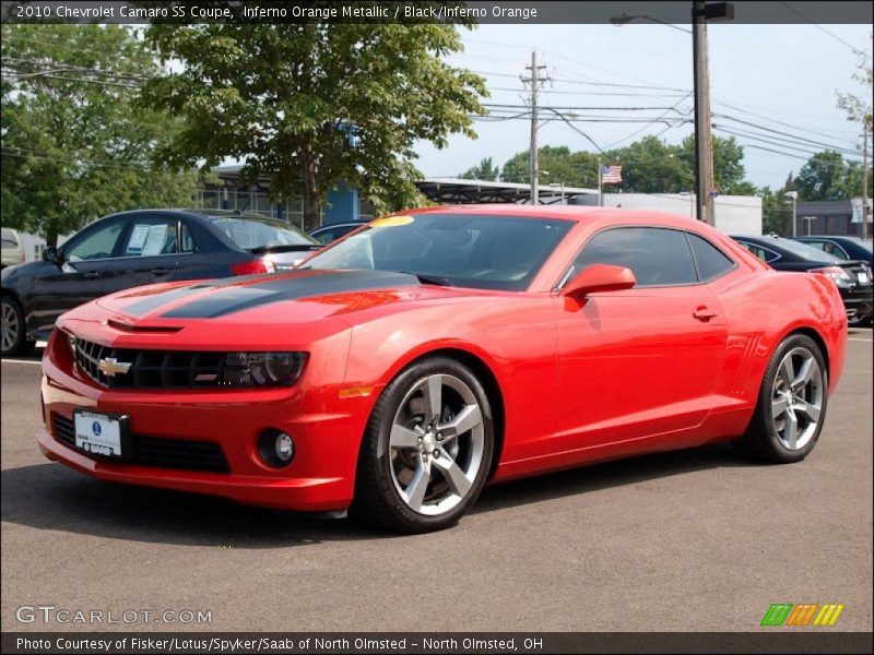 Inferno Orange Metallic / Black/Inferno Orange 2010 Chevrolet Camaro SS Coupe
