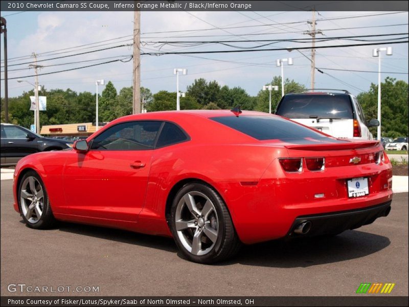 Inferno Orange Metallic / Black/Inferno Orange 2010 Chevrolet Camaro SS Coupe