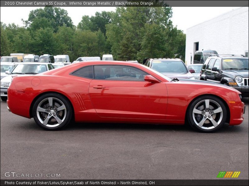 Inferno Orange Metallic / Black/Inferno Orange 2010 Chevrolet Camaro SS Coupe