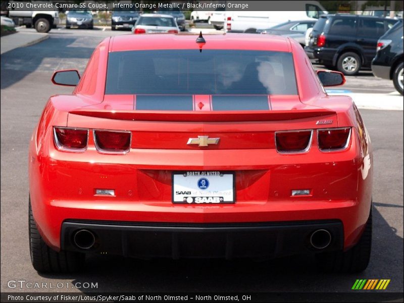 Inferno Orange Metallic / Black/Inferno Orange 2010 Chevrolet Camaro SS Coupe