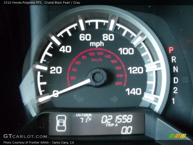 Crystal Black Pearl / Gray 2010 Honda Ridgeline RTS