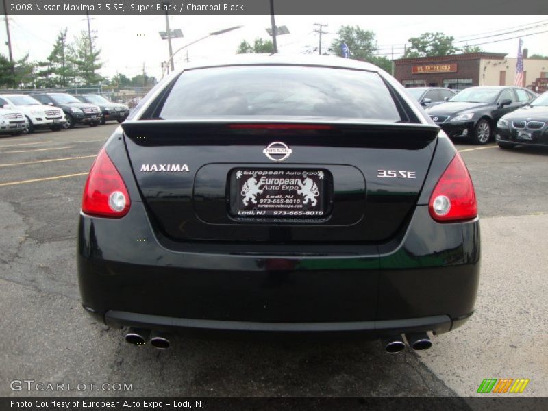 Super Black / Charcoal Black 2008 Nissan Maxima 3.5 SE