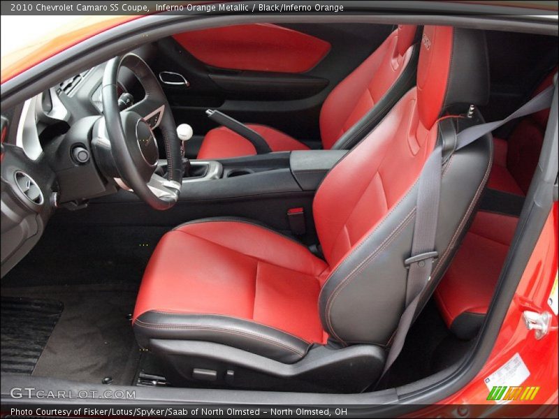  2010 Camaro SS Coupe Black/Inferno Orange Interior