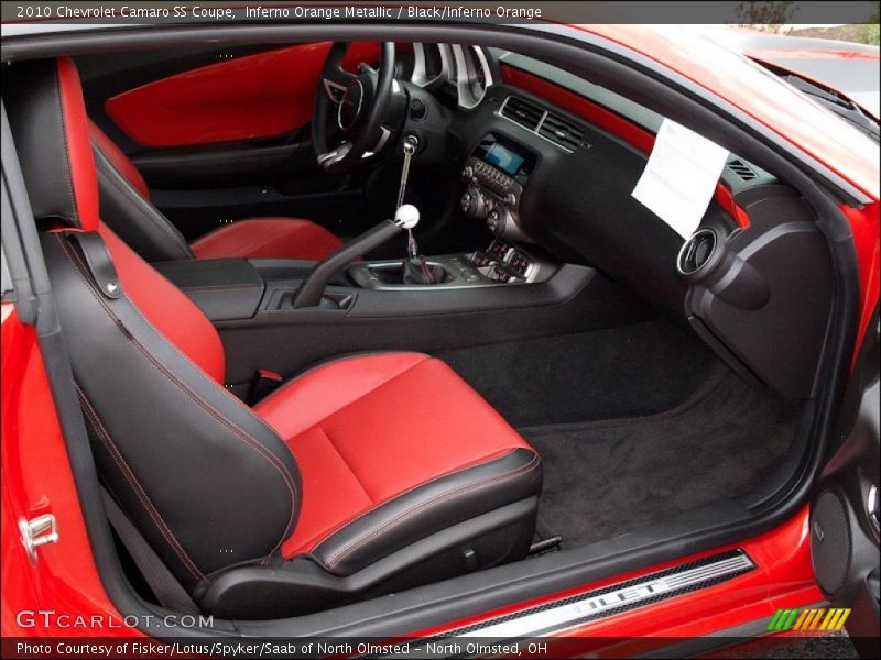  2010 Camaro SS Coupe Black/Inferno Orange Interior