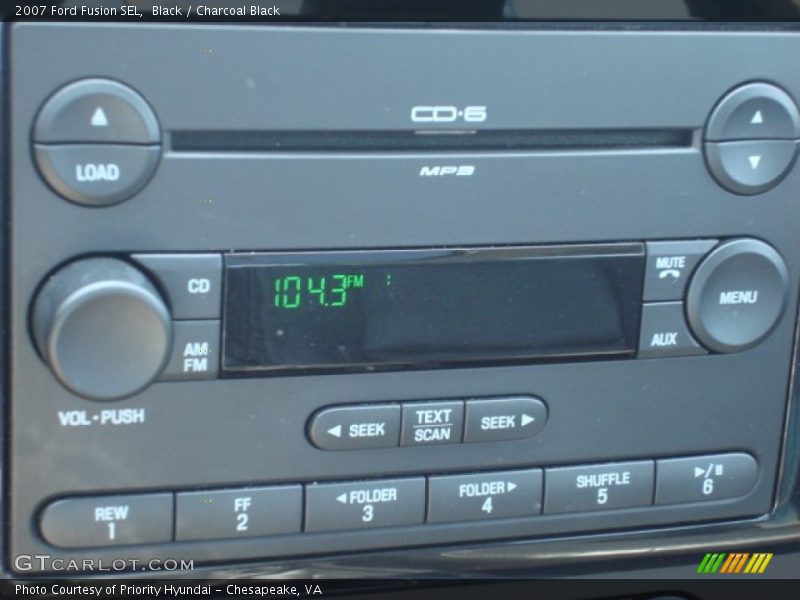 Black / Charcoal Black 2007 Ford Fusion SEL