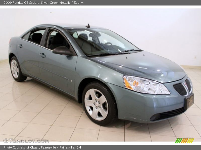 Silver Green Metallic / Ebony 2009 Pontiac G6 Sedan