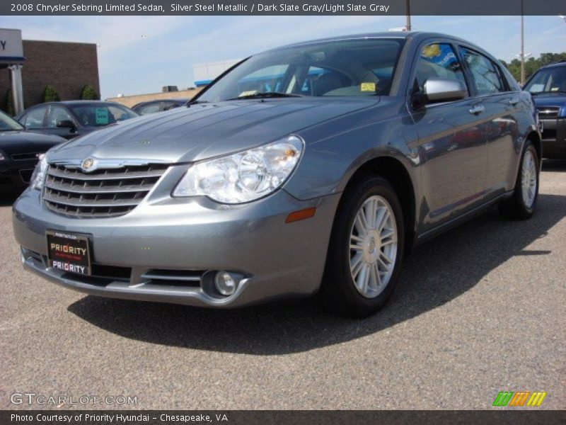 Silver Steel Metallic / Dark Slate Gray/Light Slate Gray 2008 Chrysler Sebring Limited Sedan