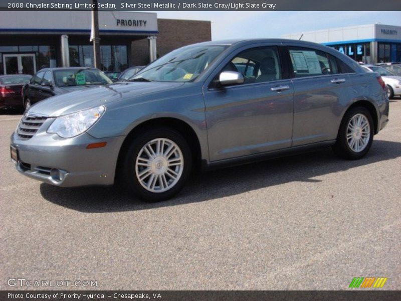 Silver Steel Metallic / Dark Slate Gray/Light Slate Gray 2008 Chrysler Sebring Limited Sedan