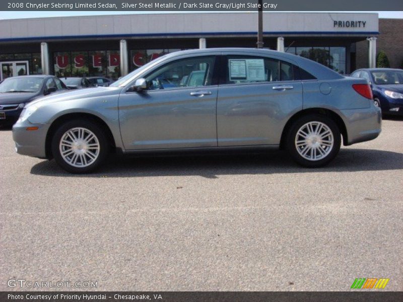 Silver Steel Metallic / Dark Slate Gray/Light Slate Gray 2008 Chrysler Sebring Limited Sedan