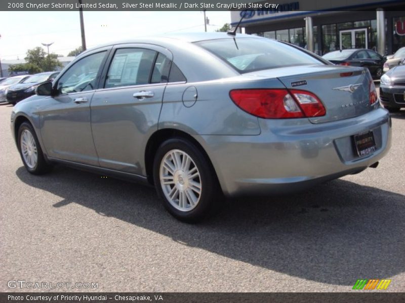 Silver Steel Metallic / Dark Slate Gray/Light Slate Gray 2008 Chrysler Sebring Limited Sedan