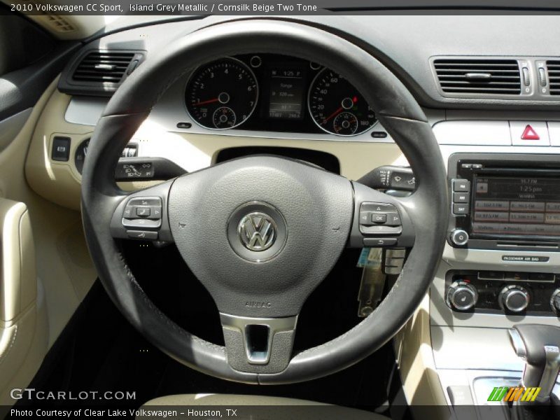 Island Grey Metallic / Cornsilk Beige Two Tone 2010 Volkswagen CC Sport