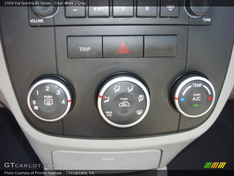Clear White / Gray 2009 Kia Spectra EX Sedan