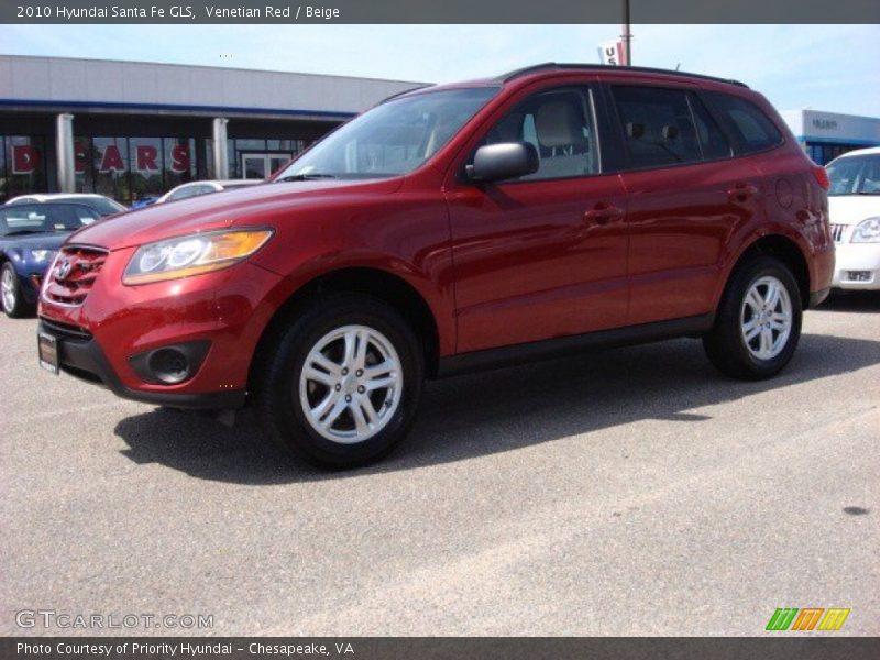 Venetian Red / Beige 2010 Hyundai Santa Fe GLS