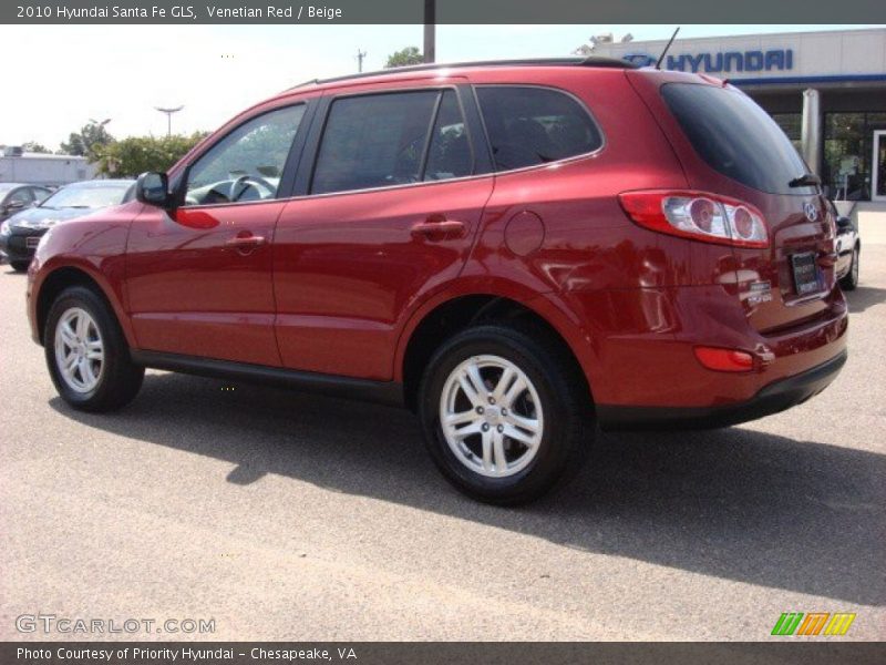 Venetian Red / Beige 2010 Hyundai Santa Fe GLS