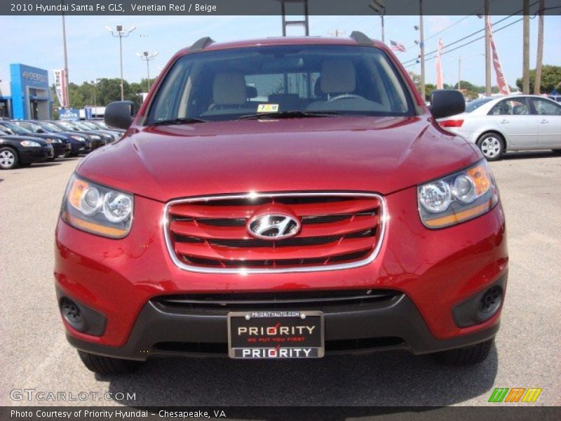 Venetian Red / Beige 2010 Hyundai Santa Fe GLS
