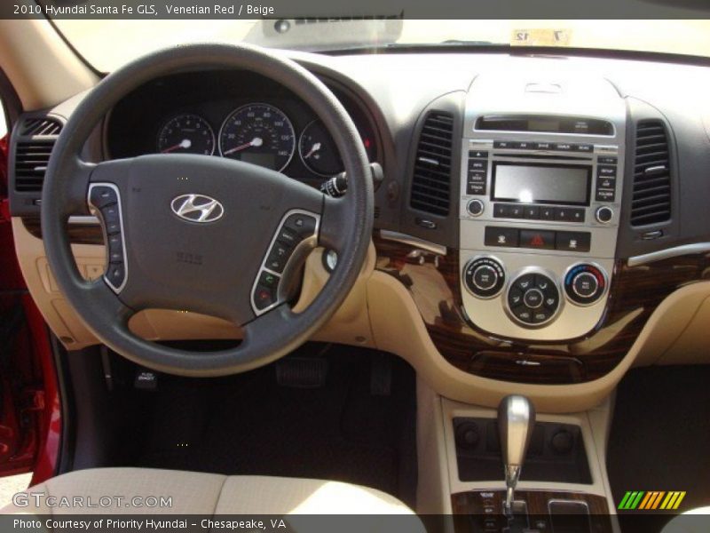 Venetian Red / Beige 2010 Hyundai Santa Fe GLS