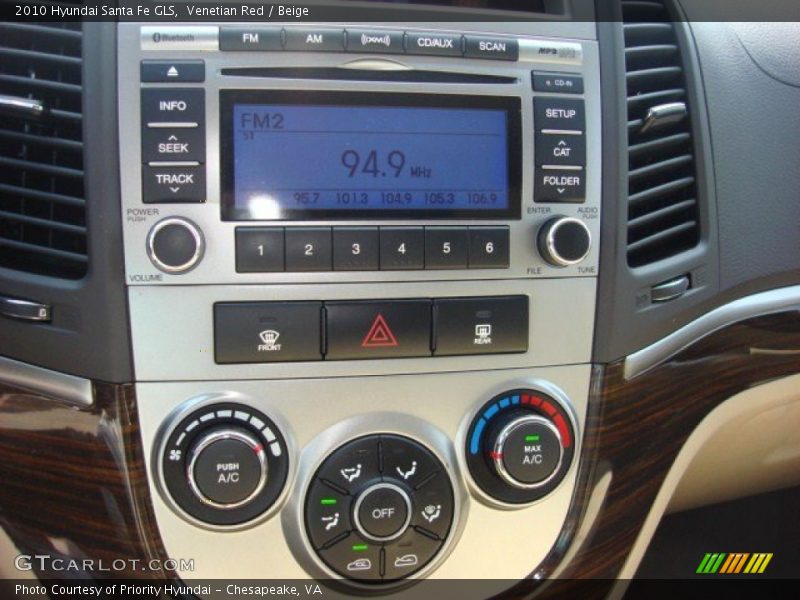 Venetian Red / Beige 2010 Hyundai Santa Fe GLS