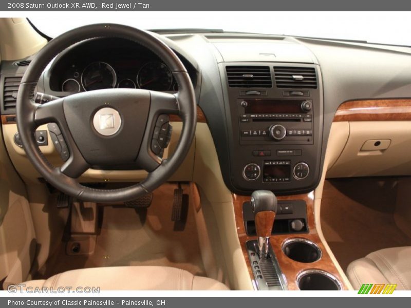 Red Jewel / Tan 2008 Saturn Outlook XR AWD